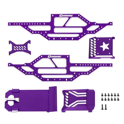 SCX24 Warthog LCG Chassis Kit, Aluminum Roll Cage Frame | 1/24 RC Crawler Buggy Scale Appearance Chassis, Compatible with Gladiator Bronco C10 JLU Models Custom Builds Upgrades - color: Purple, size: without Lettering