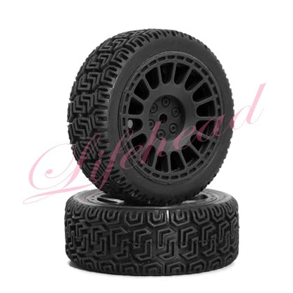 Lifehead 2.68 inch RC On Road Racing Car Tires and Wheels for 1/10 RC On-Road Touring Drift Car HSP Tamiya XV01 TT01 TT02 HPI Kyosho FAZER MK2 /12mm Hex - color: Black 2