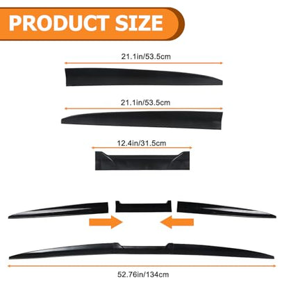 for Car Rear Trunk Spoiler Tail Universal,Modification Tail Wing Universal,3-Section Adjustable and Cuttable Rear Window Top Roof Spoiler Wing,40-55 inches (Black) - color: Black