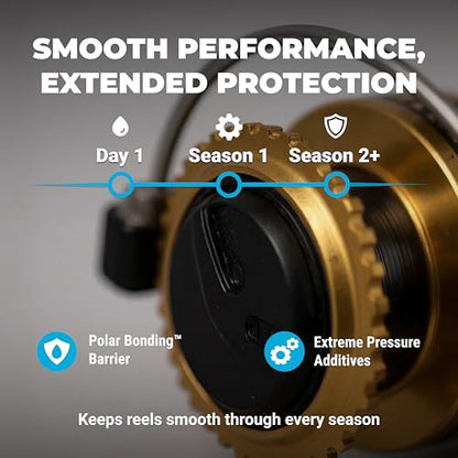 ReelX Fishing Reel Grease, Marine-Grade Anti-Rust Lubricant for Bearings, Spinning, Baitcasting, Spincast, Fly, Trolling & Electric Reels, Corrosion Prevention & Control, 1 oz with Applicator Tip | Marine-Grade, For Bearings, Spinning, Baitcasting, Spinca