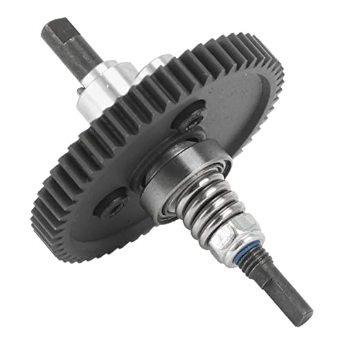 SUNGOOYUE 54T Spur Gear Complete Slipper Clutch Assembly, Aluminum Steel Differential Gear with Accuracy Manufactured Teeth, for Slash 4x4 Rustler HuanQi 727 1/10 RC Cars (Silver) - color: Silver