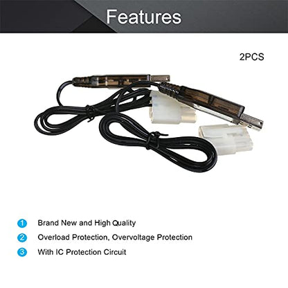 Bettomshin 2Pcs L6.2-3P USB Charging Cable for RC Car 9.6V 200mA Ni-MH Ni-CD Battery