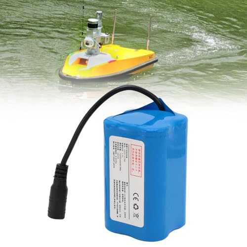 Nesting Boat Battery, 12000mAh 7.4V Fishing Boat Battery, Large Capacity Rechargeable Lithium Battery for RC Fishing Bait Boat