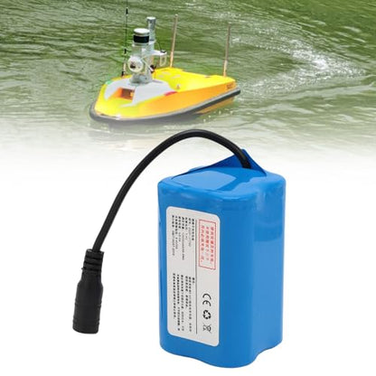Nesting Boat Battery, 12000mAh 7.4V Fishing Boat Battery, Large Capacity Rechargeable Lithium Battery for RC Fishing Bait Boat