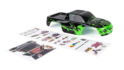 SummitLink Custom Body Compatible for 1/10 Scale RC Car or Truck (Truck not Included) (Muddy Green Over Black) - style: Muddy Green Over Black