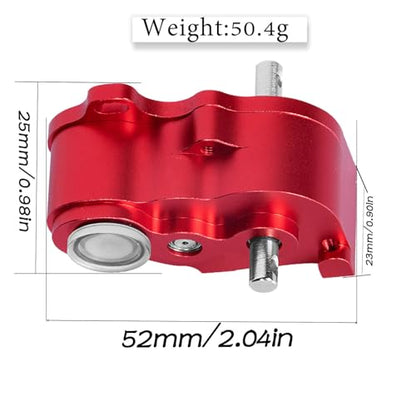 LCG Middle Transmission Gearbox Upgrades Part for 1/10 RC Crawler car SCX10 SCX10 ii 90047 Wraith,Aluminum Center Transmission Gearbox Hops up,Red - color: Red(parts)