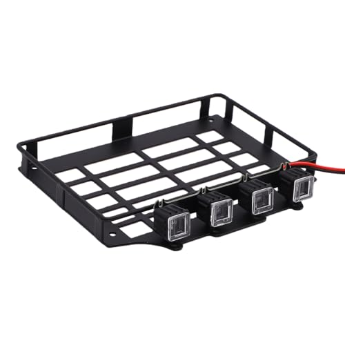 SUNGOOYUE Rc Car Roof Rack Scale Rc Roof Rack, Cross Bars Metal for Mjx H12Y 112 Offroad Crawler