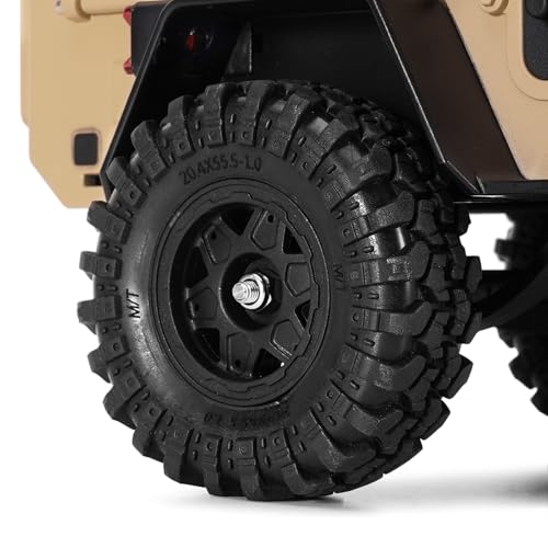 INJORA Off-Road Camping Trailer for 1/18 1/24 RC Crawlers TRX4M SCX24 Upgrade(Sandy Taupe) - color: Sandy Taupe