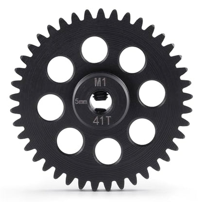 Steel M1 Pinion Gear 41T 5mm Shaft Motor Gears for 1/8 1/10 RC Brush | Brushless Motor Electric Car/Truck Part - size: 41T