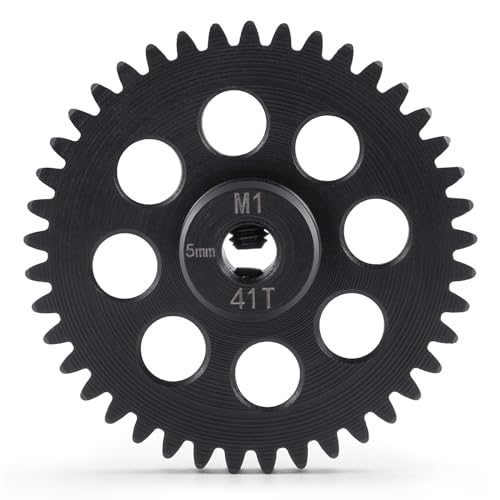 Steel M1 Pinion Gear 41T 5mm Shaft Motor Gears for 1/8 1/10 RC Brush | Brushless Motor Electric Car/Truck Part - size: 41T