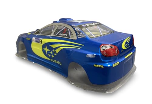 1/10 Scale RC Drift Racing Touring On Road Car Painted Body Shell, No Cut, Subaru STI Style, 190mm, Blue
