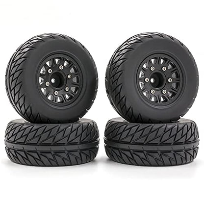 GoolRC RC Car Tires 4pcs Replacements for 12MM 14MM 17MM ARRMA Replacmenet for TRX HSP Tamiya HPI Off-Road Vehicle Short Truck RC Car Wheels RC Car Tires B