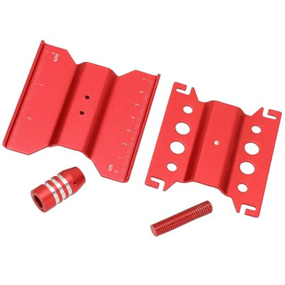 RC Car Repair Work Stand, 360 Degree Rotating Aluminum Alloy Work Station for 1/18 1/24 Scale Remote Control Cars Including SCX24 with Measuring Scale and Anti - Slip (Red) - color: Red