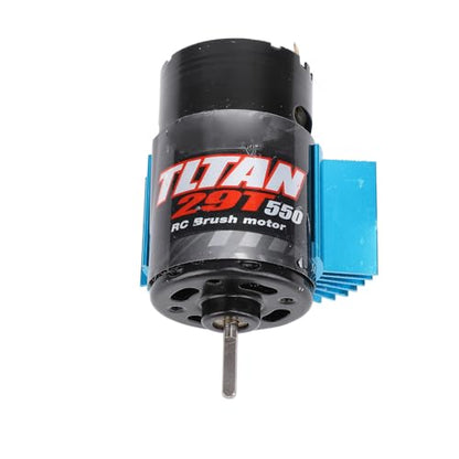 Alomejor 550 RC Car Motor, Brushed Motor with Cooling Fan and Heat Sink for Axial SCX10 HPI JL 90046 Slash 1:10 RC Crawler (29T) - size: 29T
