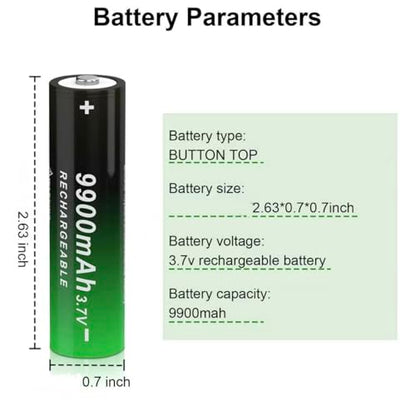 Battery for 4 Pack 9900 mAh Battery Ni-MH Rechargeable, Button Top NiMH Batteries, High Capacity Battery for LED Flashlights, Mini Fans, Toys, Remote Control, Electronic Devices, RC Car, Doorbell