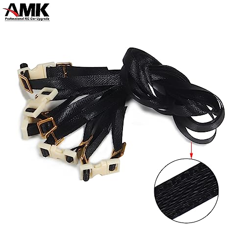 5Pcs Polyester Roof Rack Buckle Strap Luggage Carrier Cargo Net 1/10 RC Crawler Accessories Redcat TRX6 SCX10 TRX4 Upgrades (White) - color: White