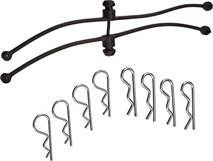 Du-Bro Body Klip Retainer, With Rubber Attachments, For RC Cars and Trucks, 2-Pack, Black - color: Black