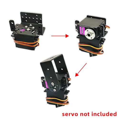 5Set Pan Tilt Servo Mount Bracket for MG995 MG996R S3003 U/L Shaped | Fits multiple servo models. Ideal joint accessory for humanoid robots, robotic vehicles and model boats assembly - style: 5 Sets Servo Bracket