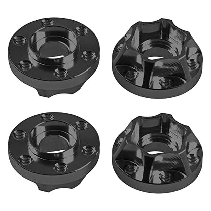 Metal RC 12mm Wheel Hex Hub Extension Combiner Compatible with 1.9/2.2inch Wheel Rim Axial SCX10 Traxxas TRX4 D90 1/10 RC Crawler (9mm, Black) - color: Black, size: 9mm