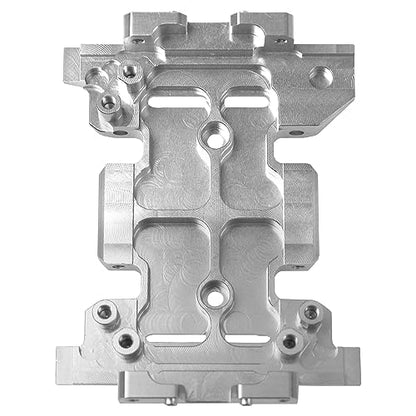 ShareGoo Stainless Steel RC Skid Plate,RC Chassis Armor Protector Plate & Center Transmission Skid Plate Mount Compatible with Axial SCX10-III AXI03007 1/10 RC Crawler Car