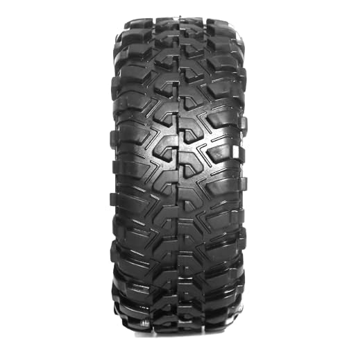 REDSPIDER 2.2 Beadlock Wheels and Tires（4pcs）Plastic wheels with lightweight design，All terrain tires.for 1:10 RC Axial SCX10 Canyon Trail 105Rims TRX4 TRX6(Green)