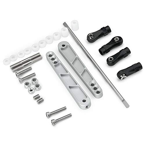 Alloy Rear Anti-Sway Bar Swaybar Set for 1/10 RC Axial Wraith RR10 Bombers (Silver) - color: Silver