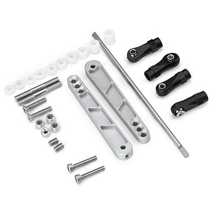 Alloy Rear Anti-Sway Bar Swaybar Set for 1/10 RC Axial Wraith RR10 Bombers (Silver) - color: Silver