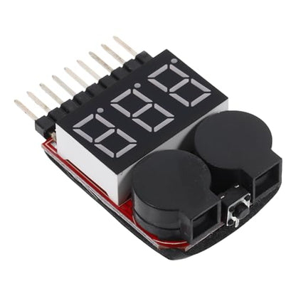 NOLITOY 1-8s Lipo Battery Voltage Tester with LED Display Low Voltage Buzzer Alarm for Rc Hobbyists and Electronics Battery Monitor Tool