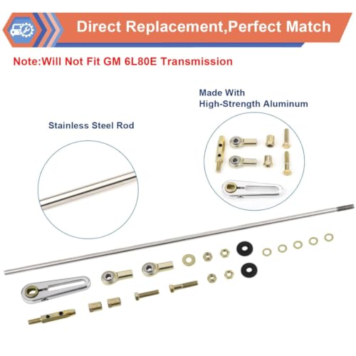 CB5010 Upgrade Adjustable Transmission Column Shift Linkage Kit | Compatible With GM TH-200 200-4R TH-350 TH-400 4L60 4L60E 4L80E 700-R4 Transmission