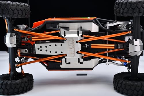 Stainless Steel Chassis Skid Kit Thick 1mm for Vanquish 1:10 H10 Optic Kit/Yokohama RTR/Sparco RTR Rock Crawler Upgrades
