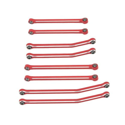 Hobby Details Aluminum Rear Axle Gear Box Skid Link Wheel Upgrade Set for 1/30 Axial SCX30 Jeep Wrangler RC Cars, Red (Skid Link Rods) - color: Skid Link Rods