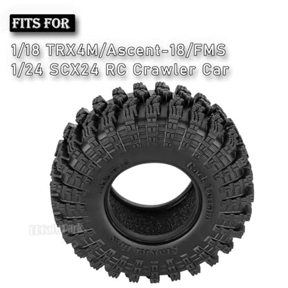 RC 1.3 Soft Silicone Rubber Wheel Tires for 1/18 TRX4M/Ascent-18/FMS 1/24 SCX24 RC Crawler,1.3" Soft Mud Terrain/Rock Crawling/Swamp Claw Mud Terrain/Road RC Tires 4Pcs,Style (C) - style: 4Pcs 1.3 Rubber Wheel - (C)