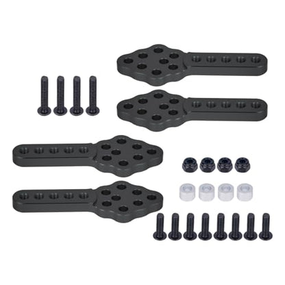 CNC Aluminum Shock Mount 4pcs Adjustable for SCX10 1/10 RC Crawler | Metal shock mount stand with adjustable height and angle.For Axial SCX10 90046 D90 D110.Upgrade for RC suspension tuning.