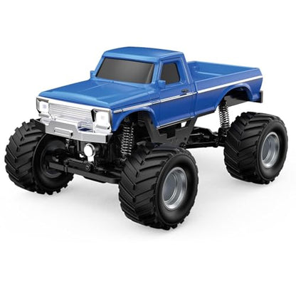 ARRIS 1:36 Mini RC Crawler, 4WD Off-Road RC Car with 2.4G Remote, Battery & Lights RTR for Adults Hobby Gifts (Blue) - color: Blue