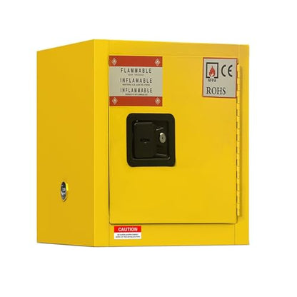 Hazardous Flammable Storage Safety Cabinet 18"x18"x18" Fire Proof Safe | 4 Gal Industry Locker, 3-Point Locking, Double-Wall Steel, Dual Locks, OSHA Compliant, For Gasoline Liquid Fuel Chemical - size: 18.1"*18.1"*18.3"