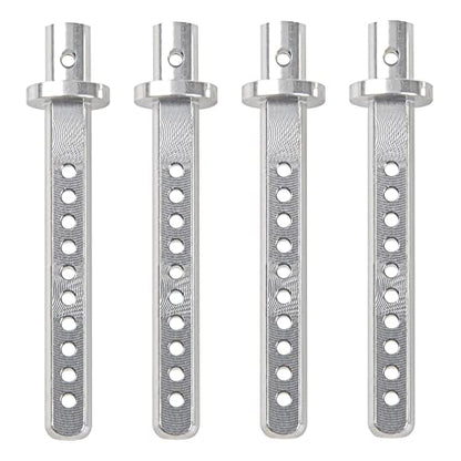 4Pcs Aluminum Alloy RC Car Body Posts Mount Holder Column 49.5mm Compatible with Axial SCX10 90046 90047 RC4WD D90 1/10 RC Rock Crawler (Silver) - color: Silver