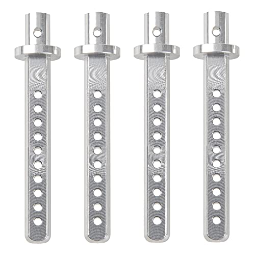 4Pcs Aluminum Alloy RC Car Body Posts Mount Holder Column 49.5mm Compatible with Axial SCX10 90046 90047 RC4WD D90 1/10 RC Rock Crawler (Silver) - color: Silver