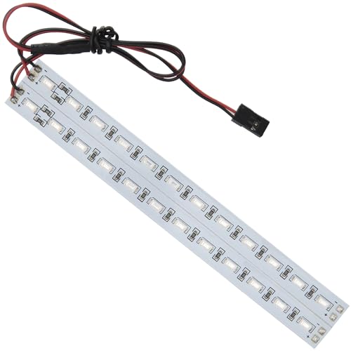 RC 24 LED Light Bar Chassis LED Lamp Body Shell Chassis Light Compatible with Traxxas TRX-4 Axial SCX10 II 90046 90048 RC4WD D90 D110 1/10 1/8 RC Crawler Car Truck (White) - color: White