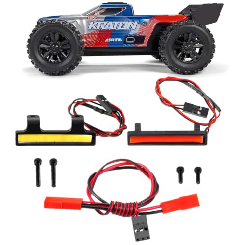 RC Front & Rear Lights Set for Arrma 1/16 Mini kraton 3S | Headlight Taillights Kit 4X4 Brushless Monster Truck Upgrade Parts