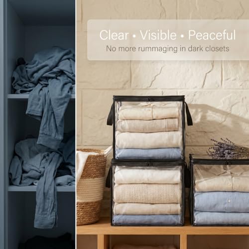 4-Pack Clear Storage Bag 11.8", Small PVC Soft Organizer | Designed specifically for storage and organization; waterproof and dustproof; see-through; durable - size: Small