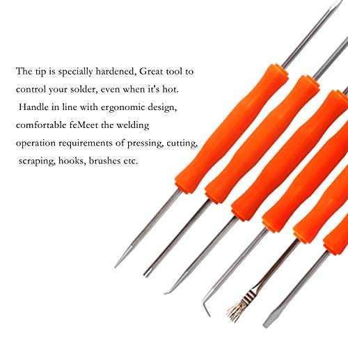 Kaisiking 6 Pcs Double Sided Soldering Assist Aid Repair Tool | with 2 Precision Tweezers for Electronics Repair and Soldering