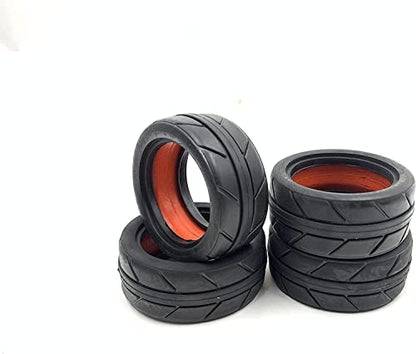 SF037 2.59" Rubber Tires tyre Rubber Liner Sponge for 1/10 1/12 RC Tamiya Kyosho HPI GT3 RS4 FW06 GTR35 EV09 S15 AE86 Drift/on Road Flat Touring Cars Wheels/Rims