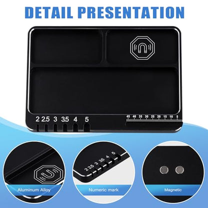 RC Car Truck Aluminum Alloy Magnetic Screw Tray Storage Container Ring Electronic Parts Screw Organizer Tray
