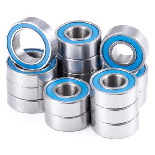 16pcs Steel Rubber Sealed Bearing Kit for Tamiya TT-02B Plasma EdgeII | Neo Scorcher 4wd Buggy Dual Ridge RC Car Upgrade