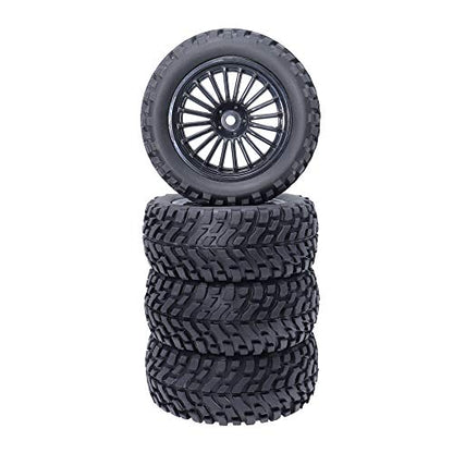 REhobby 4Pcs 1/10 Rally Tires 12mm Wheel hub OD 75mm Tyre for 1:10 RC Kyosho HSP HPI Rally Off-Road Car