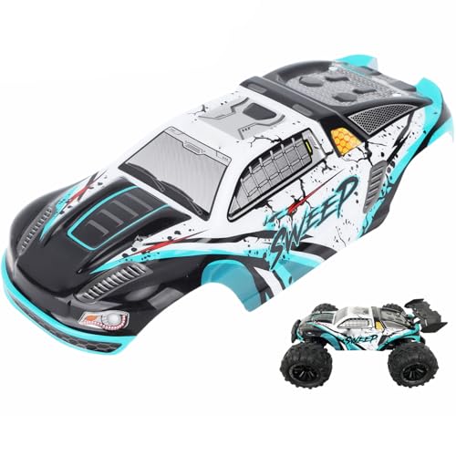 RC Car Shell Body Cover, Anti Scratch RC Car Vehicle Truck Body Shell Spare Parts for 1/16 Scale SCY 16101PRO Off Road Accessories Remote Control Shell Cover Replacement(Blue) - color: Blue