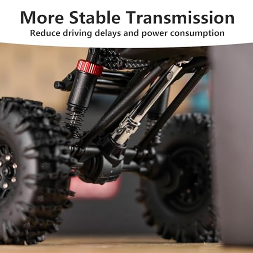RC Drive Shaft, 2Pcs Metal Drive Shafts, Solid RC Car Transmission Shaft Set, Upgrades Accessory Compatible with WPL 1/16 Scale RC Military Truck, 2.36 x 0.31in, Silver