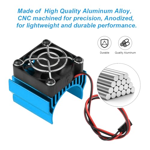 Super Brushless Motor Heatsink with Cooling Fan RS540 550 540 Size 5-6V Electric Engine Heat Sink for Remote Control RC Car Truck Buggy Crawler