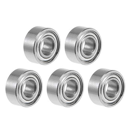 uxcell 683ZZ Deep Groove Ball Bearing 3x7x3mm Double Shielded Chrome Steel Bearings 5-Pack - size: 3mmx7mmx3mm