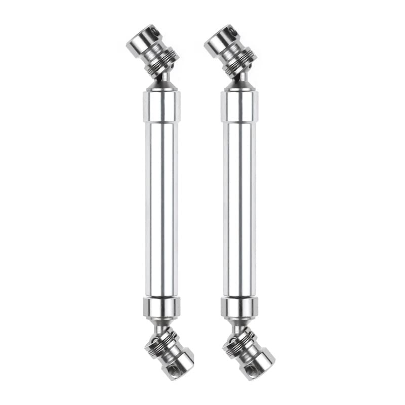 2 Set Metal CVD Drive Shaft 110-160Mm for 1/10 RC Rock Crawler Axial SCX10 90046 TRAXS RTX4,Red & Silver - (Color: Lavender)